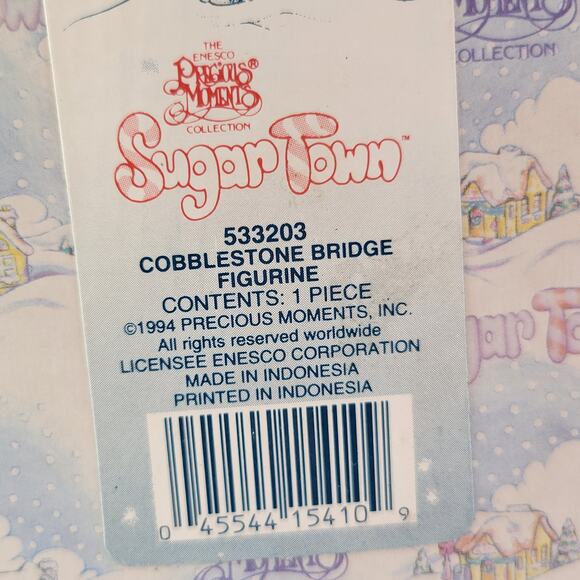 Precious Moments Sugar Town Cobblestone Bridge Figurine Enesco 533203 1994 - Picture 13 of 16